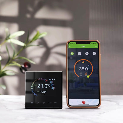 220V Smart Home Heating Thermostat Electric Heating WiFi Thermostat with External Sensor Wire, BHT-2002GBLM