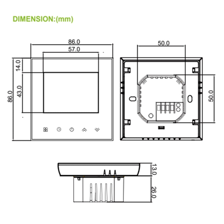 220V Smart Home Heating Thermostat Electric Heating WiFi Thermostat with External Sensor Wire, BHT-2002GBLM