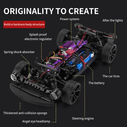 JJR/C Q142 Full Scale Electric Four-wheel Drive Muscle High Speed Drift RC Car