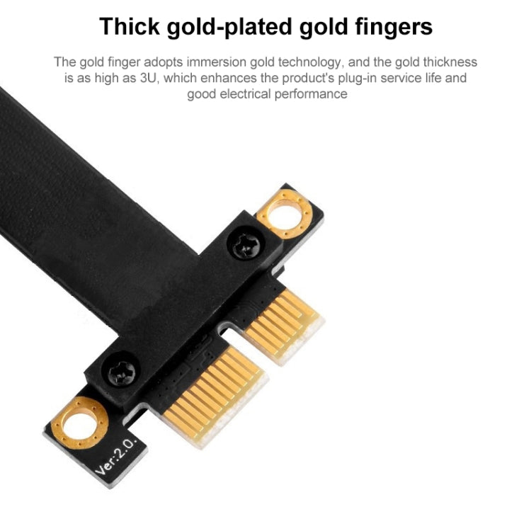 PCI-E 3.0 1X to 16X 180 Degree Graphics Card Extension Cable, 10cm, 15cm, 20cm, 25cm, 40cm, 50cm