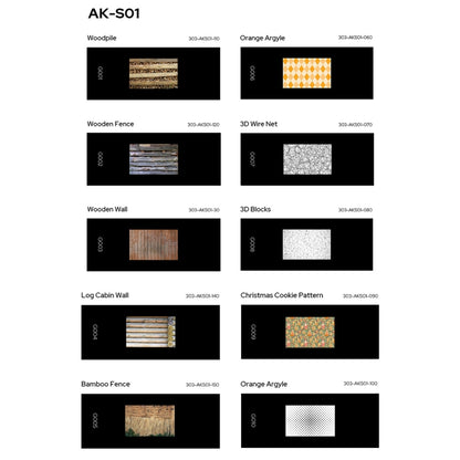 10 in 1 Transparencies Collection Slide Set for Godox AK-R21 Projection Kit, Godox AK-S01, Godox AK-S02, Godox AK-S03, Godox AK-S04, Godox AK-S05, Godox AK-S06