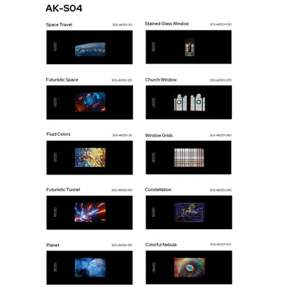 10 in 1 Transparencies Collection Slide Set for Godox AK-R21 Projection Kit, Godox AK-S01, Godox AK-S02, Godox AK-S03, Godox AK-S04, Godox AK-S05, Godox AK-S06