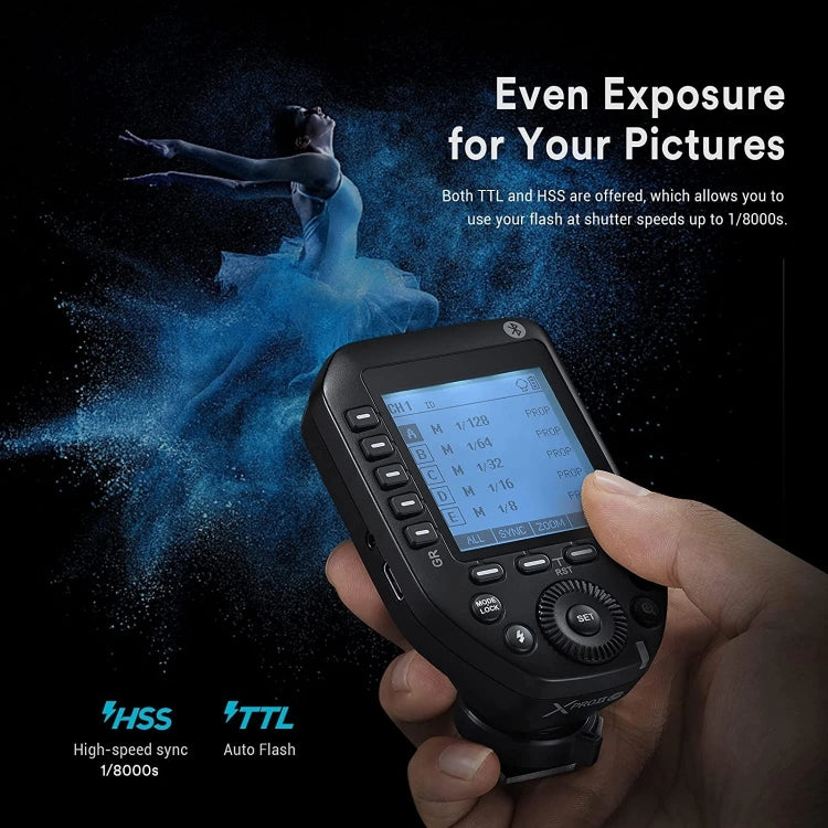 Godox XPro II TTL Wireless Flash Trigger, For Canon, For Nikon, For Sony, For FUJIFILM, For Olympus / Panasonic, For Leica