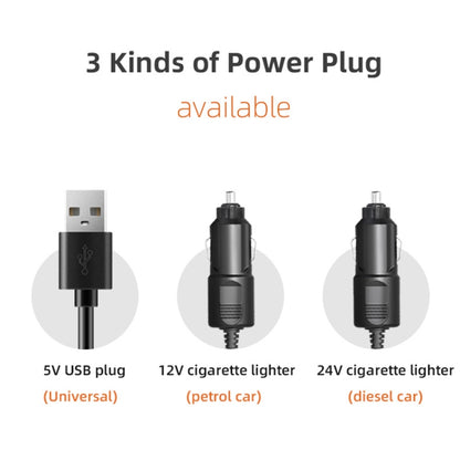 F4310 360-Degree Rotating Adjustable Car Three-Head Fan, F4310 24V Cigarette Lighter, F4310 USB Universal, F4310 12V Cigarette Lighter