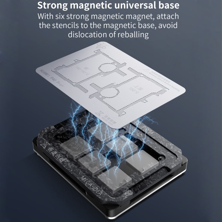 Qianli Mega-idea Multi-functional Middle Frame Positioning BGA Reballing Platform, For Huawei Mate 40 Pro, For Asus ROG Phone 6 Pro / 6, For Xiaomi 12 Pro, For Huawei Nova 6 5G / Honor V30, For Huawei P30 Pro, For Huawei P40 Pro, For Huawei P40 Pro+...