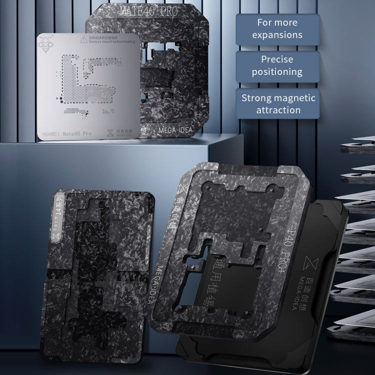 Qianli Mega-idea Multi-functional Middle Frame Positioning BGA Reballing Platform, For Huawei Mate 40 Pro, For Asus ROG Phone 6 Pro / 6, For Xiaomi 12 Pro, For Huawei Nova 6 5G / Honor V30, For Huawei P30 Pro, For Huawei P40 Pro, For Huawei P40 Pro+...