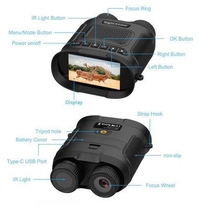 DT29 3 inch IPS Screen Binoculars Digital Binoculars Night Vision, DT29 (Black), DT29 (Green)