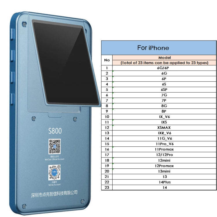 DL S800 Multi-functional LCD Screen True Tone Test Tool, DL S800