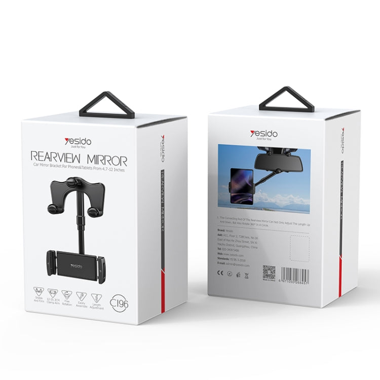 Yesido C196 Car Rearview Mirror Using Phone Holder, C196