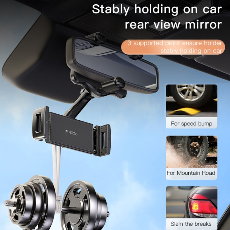 Yesido C196 Car Rearview Mirror Using Phone Holder, C196