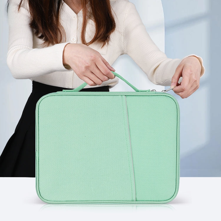 Portable Cloth Texture Leather Bag, For 9.7-11 inch Laptop