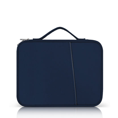 Portable Cloth Texture Leather Bag, For 12.9-13 inch Laptop