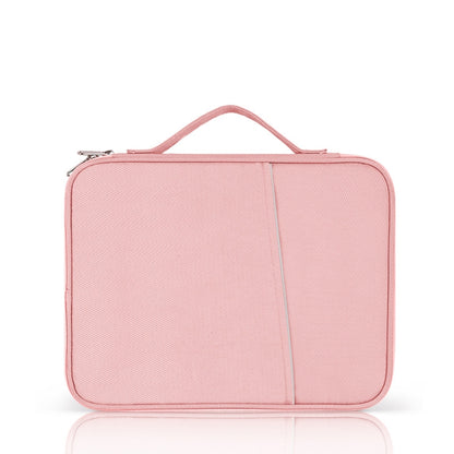 Portable Cloth Texture Leather Bag, For 12.9-13 inch Laptop