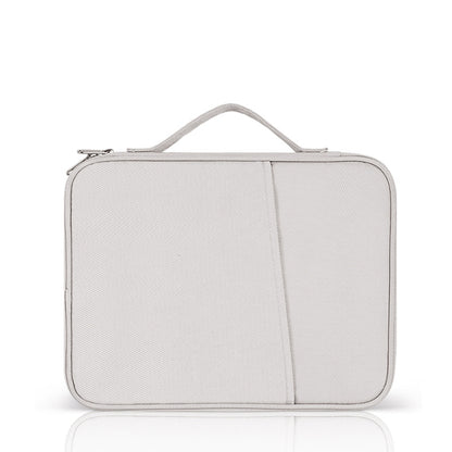 Portable Cloth Texture Leather Bag, For 12.9-13 inch Laptop