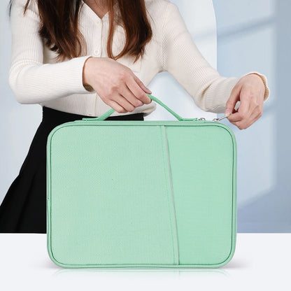Portable Cloth Texture Leather Bag, For 12.9-13 inch Laptop
