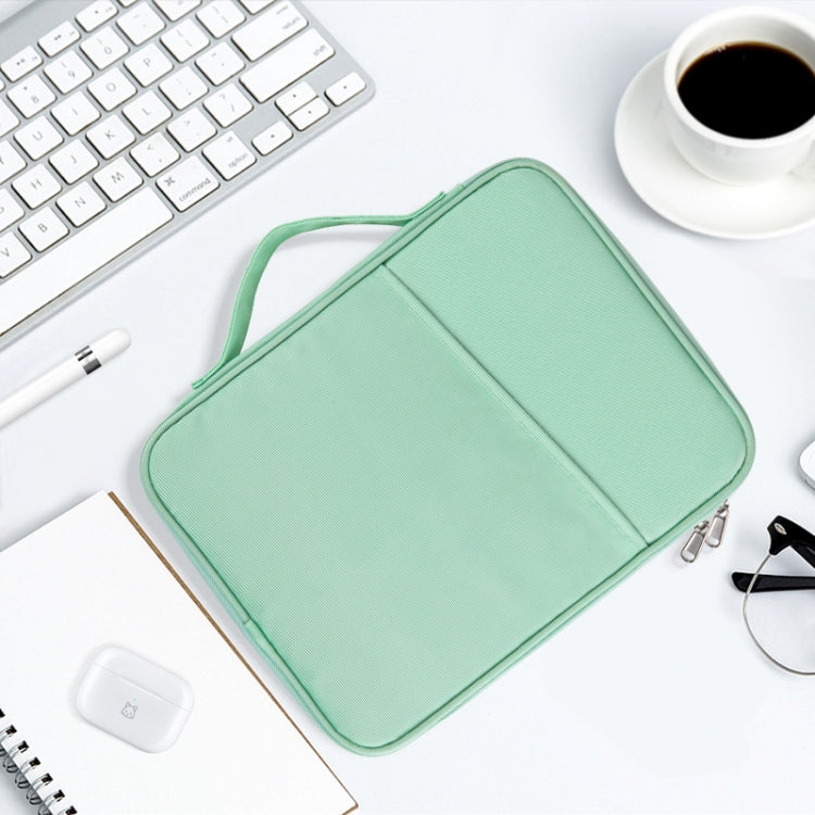 Portable Cloth Texture Leather Bag, For 12.9-13 inch Laptop