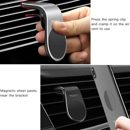 Yesido C64 Car Air Vent Strong Magnetic Phone Holder, C64 (Silver), C64 (Black)