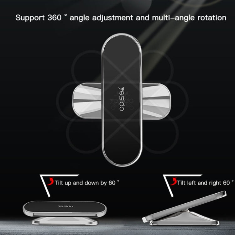 Yesido C82 Car 360 Degree Rotation Strong Magnetic Phone Holder, C82 (Silver), C82 (Black), C82 (Gold)