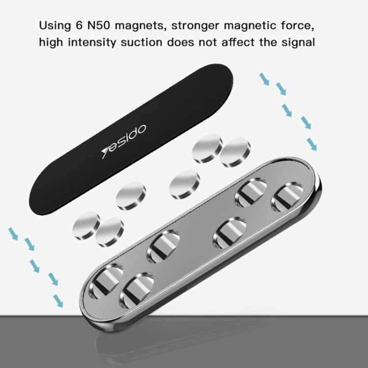 Yesido C83 Car Strong Magnetic Phone Holder, C83 (Black), C83 (Silver)