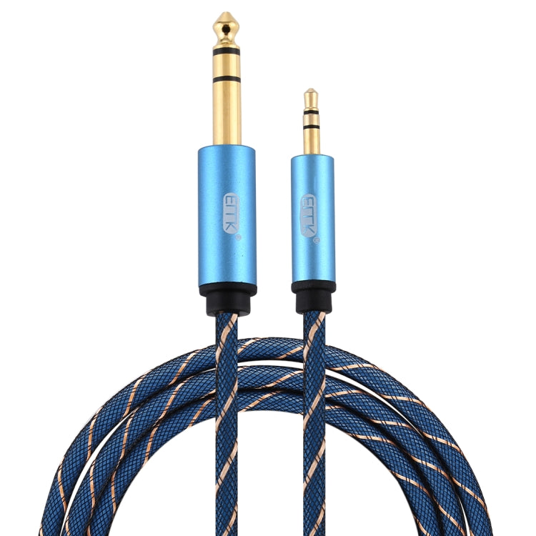 EMK 3.5mm Jack Male to 6.35mm Jack Male Gold Plated Connector Nylon Braid AUX Cable for Computer / X-BOX / PS3 / CD / DVD, 1m, 1.5m, 2m, 3m, 5m
