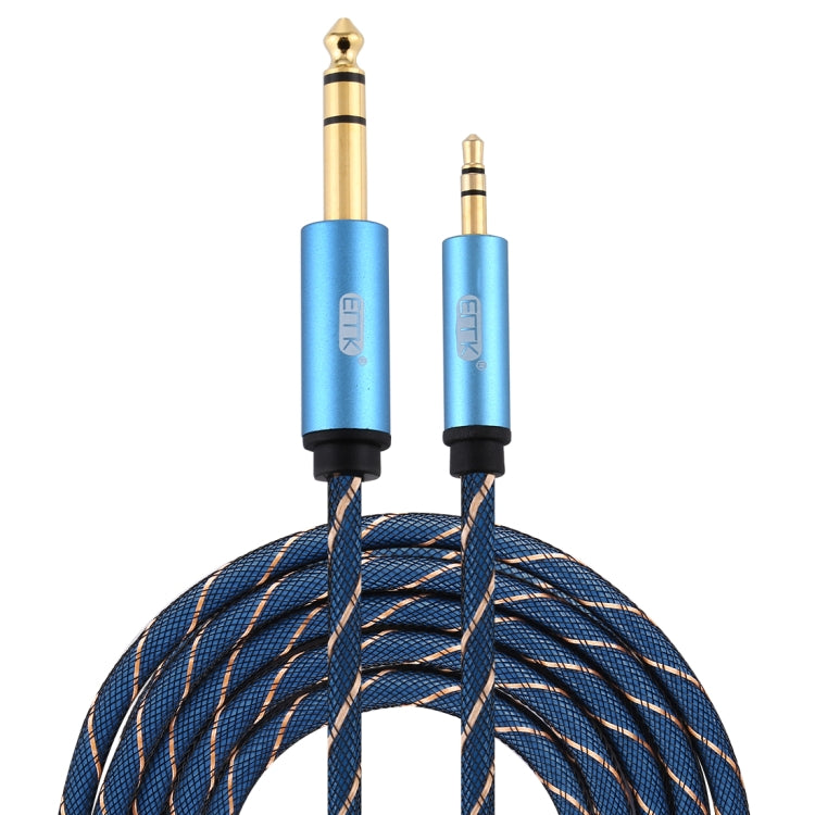 EMK 3.5mm Jack Male to 6.35mm Jack Male Gold Plated Connector Nylon Braid AUX Cable for Computer / X-BOX / PS3 / CD / DVD, 1m, 1.5m, 2m, 3m, 5m