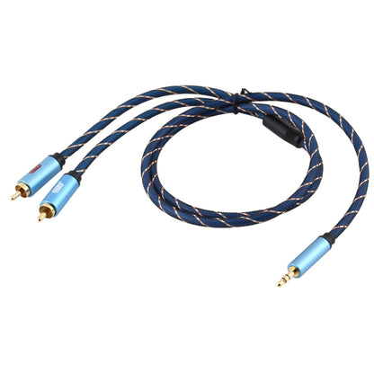 EMK 3.5mm Jack Male to 2 x RCA Male Gold Plated Connector Speaker Audio Cable, 1m, 1.5m, 2m, 3m, 5m