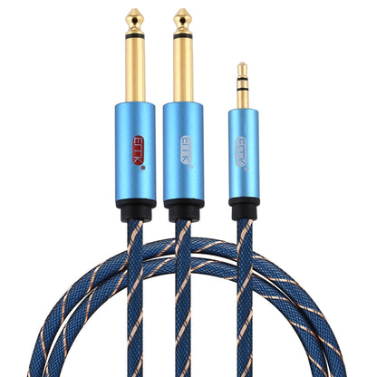 EMK 3.5mm Jack Male to 2 x 6.35mm Jack Male Gold Plated Connector Nylon Braid AUX Cable for Computer / X-BOX / PS3 / CD / DVD, 1m, 1.5m, 2m, 3m, 5m