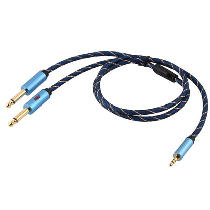 EMK 3.5mm Jack Male to 2 x 6.35mm Jack Male Gold Plated Connector Nylon Braid AUX Cable for Computer / X-BOX / PS3 / CD / DVD, 1m, 1.5m, 2m, 3m, 5m