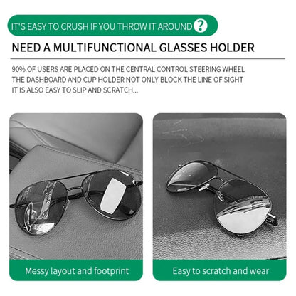 Car Sun Visor Glasses Holder Multifunctional Card Clip Storage Rack