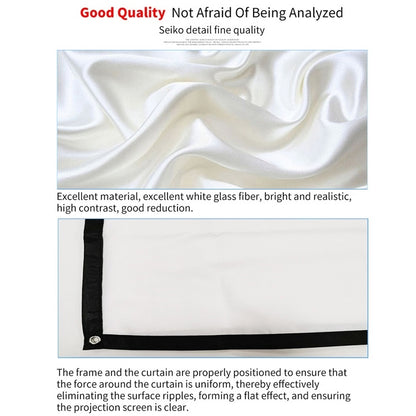Simple Folding Thin Polyester Projector Film Curtain, 30 inch 16:9, 150 inch 4:3, 150 inch 16:9, 180 inch 16:9, 200 inch 16:9