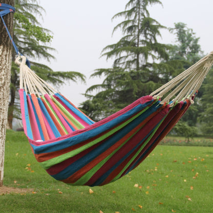 Outdoor Double Thickened Canvas Hammock Indoor Swing, 200x100cm