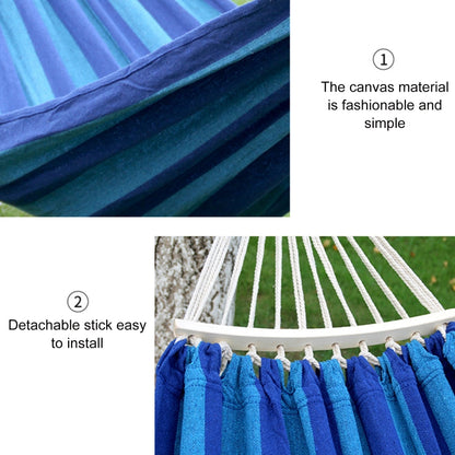 Outdoor Double Thickened Canvas Hammock Indoor Swing, 200x100cm