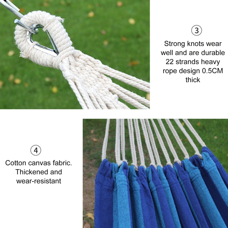 Outdoor Double Thickened Canvas Hammock Indoor Swing, 200x100cm