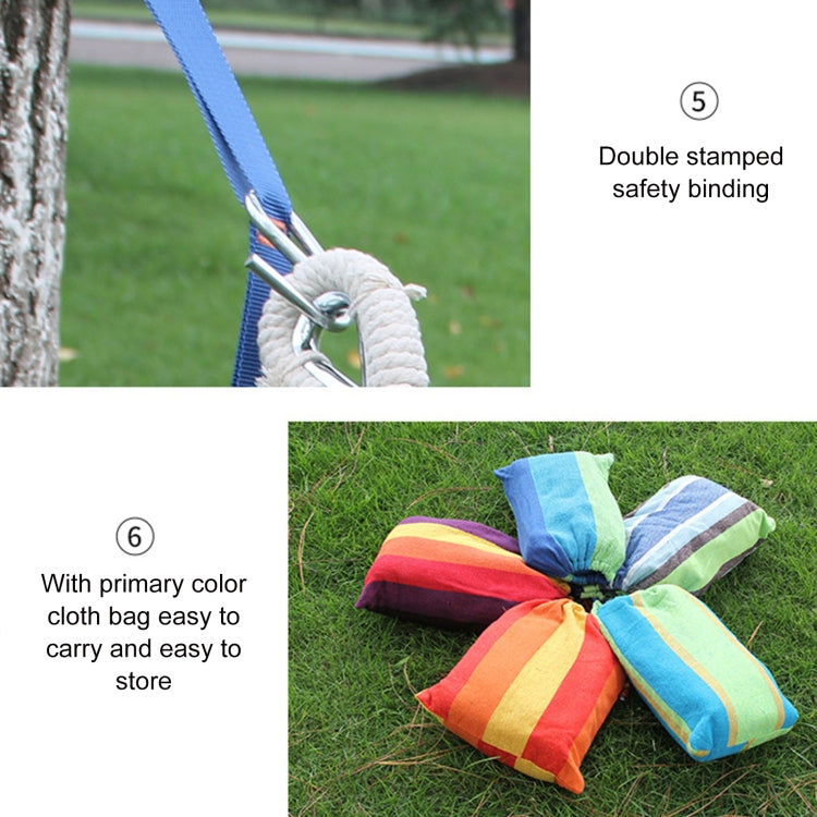 Outdoor Double Thickened Canvas Hammock Indoor Swing, 200x100cm