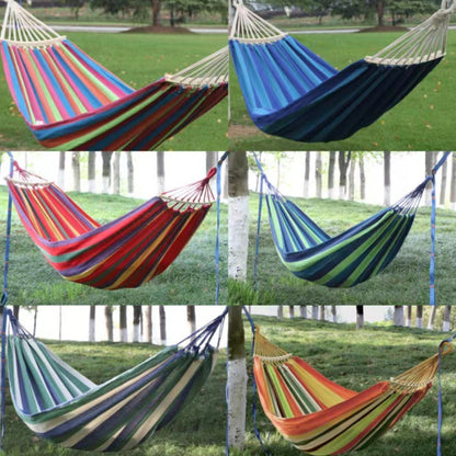 Outdoor Double Thickened Canvas Hammock Indoor Swing, 200x100cm