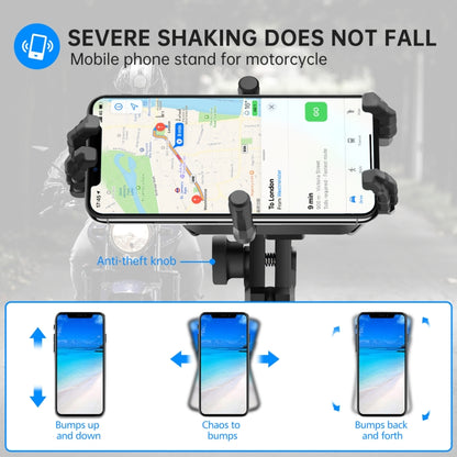 WUPP ZH-1848A1 Motorcycle Shock Absorption Riding Phone Navigation Holder, M8 Ball Joint, M10 Ball Joint