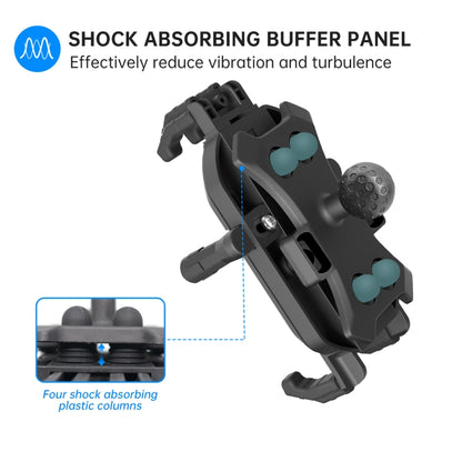 WUPP ZH-1848A1 Motorcycle Shock Absorption Riding Phone Navigation Holder, M8 Ball Joint, M10 Ball Joint