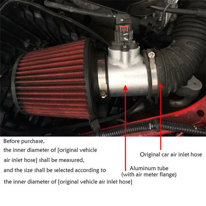 XH-UN605 Car Modified Engine Air Flow Meter Flange Intake Sensor Base for Honda / Ford / Nissan, 63mm, 70mm, 76mm