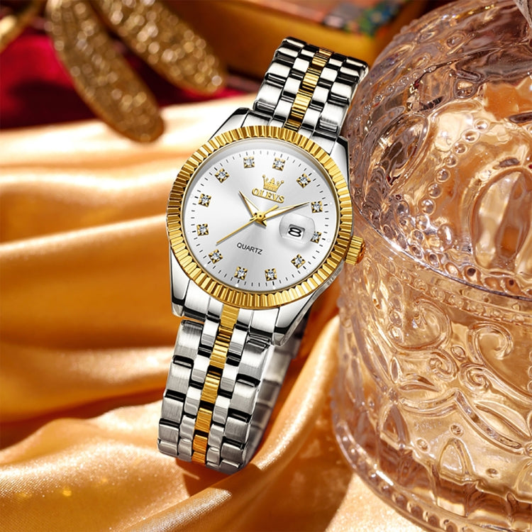 OLEVS 5526 Women Diamond Set Luminous Waterproof Quartz Watch