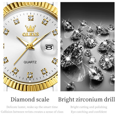 OLEVS 5526 Women Diamond Set Luminous Waterproof Quartz Watch