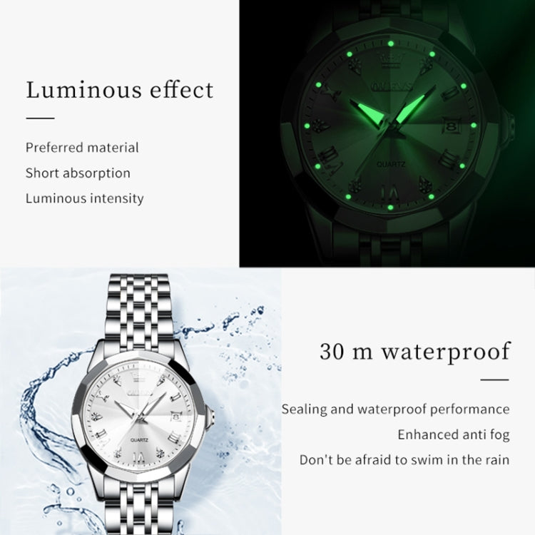 OLEVS 9931 Women Butterfly Buckle Luminous Waterproof Quartz Watch