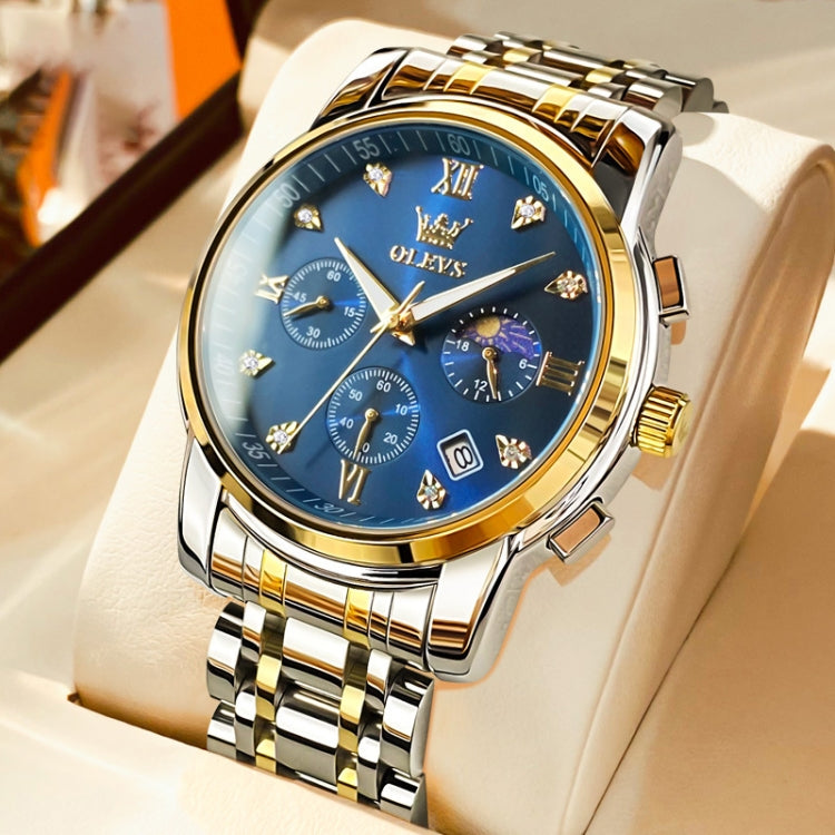 OLEVS 2858 Men Multifunctional Business Waterproof Quartz Watch