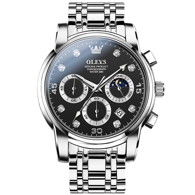 OLEVS 2889 Men Multifunctional Luminous Waterproof Quartz Watch