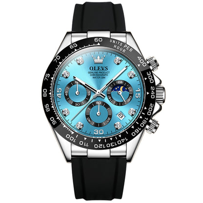 OLEVS 2875 Men Multifunctional Sports Chronograph Waterproof Quartz Watch