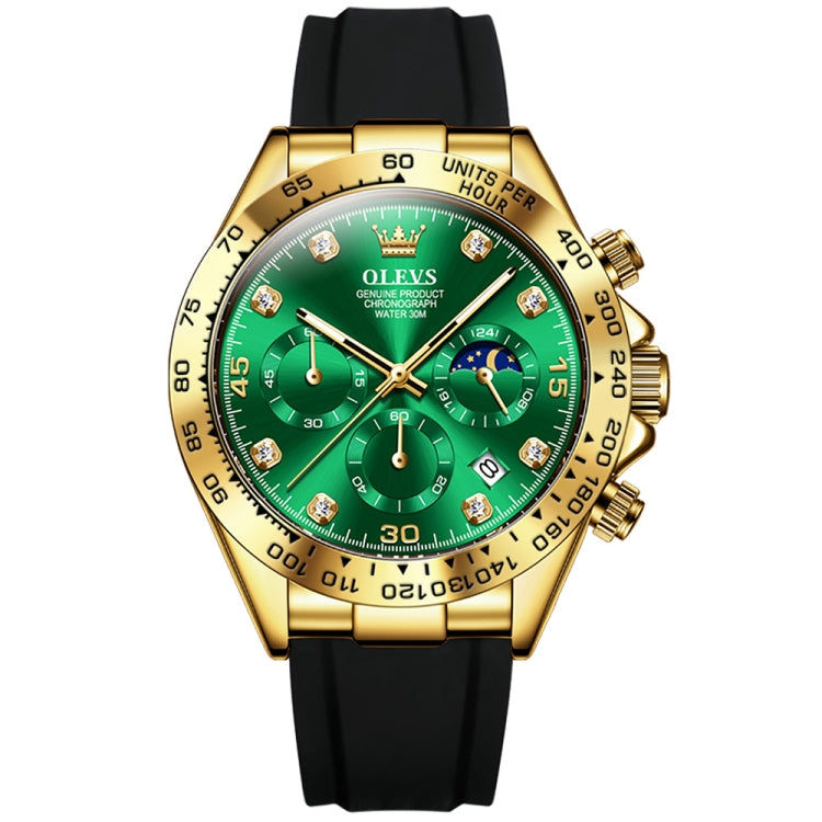 OLEVS 2875 Men Multifunctional Sports Chronograph Waterproof Quartz Watch