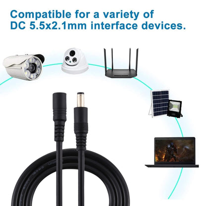 5.5 x 2.1mm Female to Male DC Power Extension Cable, 1m, 1.5m, 3m, 5m, 10m
