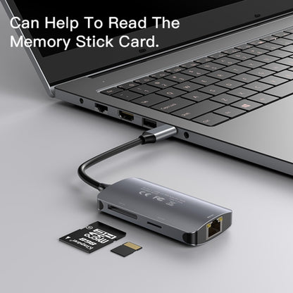 Yesido HB15 6 in 1 USB-C / Type-C Ports Multifunctional Docking Station HUB Adapter, HB15