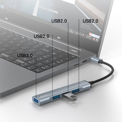 Yesido HB17 4 in 1 USB-C / Type-C Multifunctional Docking Station HUB Adapter, HB17