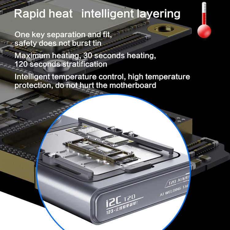 i2C T20 Intelligent Motherboard Middle Layered Heating Platform For iPhone X-14 Series, i2C T20 For iPhone X-14 Series