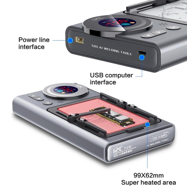 i2C T20 Heating Platform Module, For iPhone 17 Series, For iPhone 16 Series, For iPhone 15 Series, For iPhone 14 Series, For iPhone 13 Series, For iPhone 12 Series, For iPhone X / 11 Series, For Universal Series